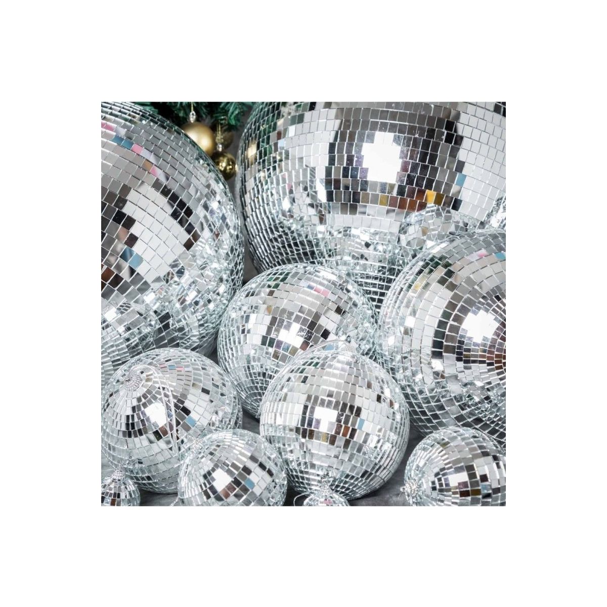 Shop For 6" Silver Disco Ball Ornament at Michelle's aDOORable Creations