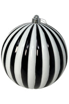 Shop For 6" Vertical Striped Ball Ornament: Black/White (Copy)
