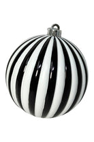 Shop For 6" Vertical Striped Ball Ornament: Black/White (Copy)