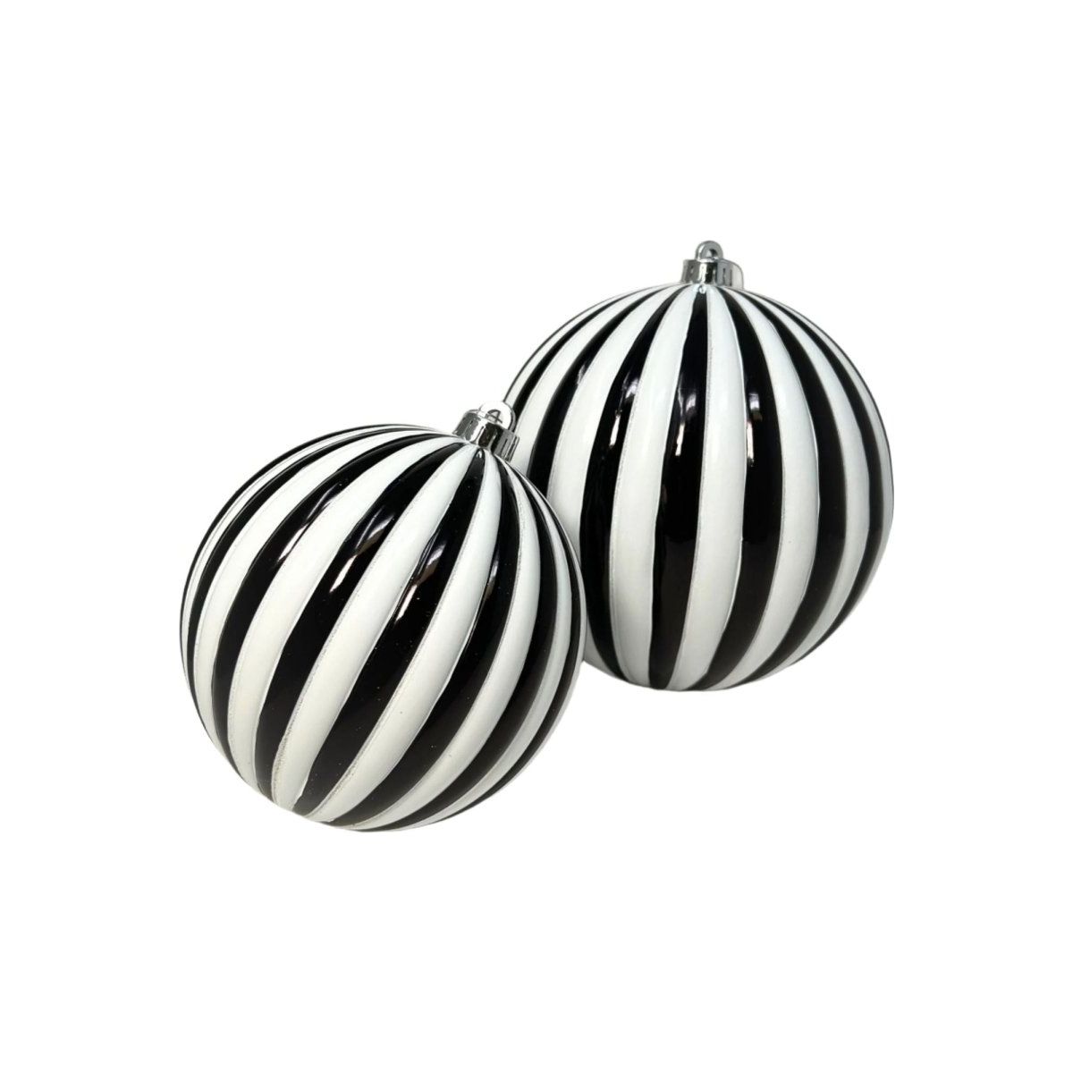 Shop For 6" Vertical Striped Ball Ornament: Black/White (Copy)