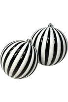Shop For 6" Vertical Striped Ball Ornament: Black/White (Copy)