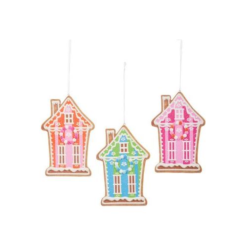 Shop For 6" Vivid Jolly Gingerbread House Ornament