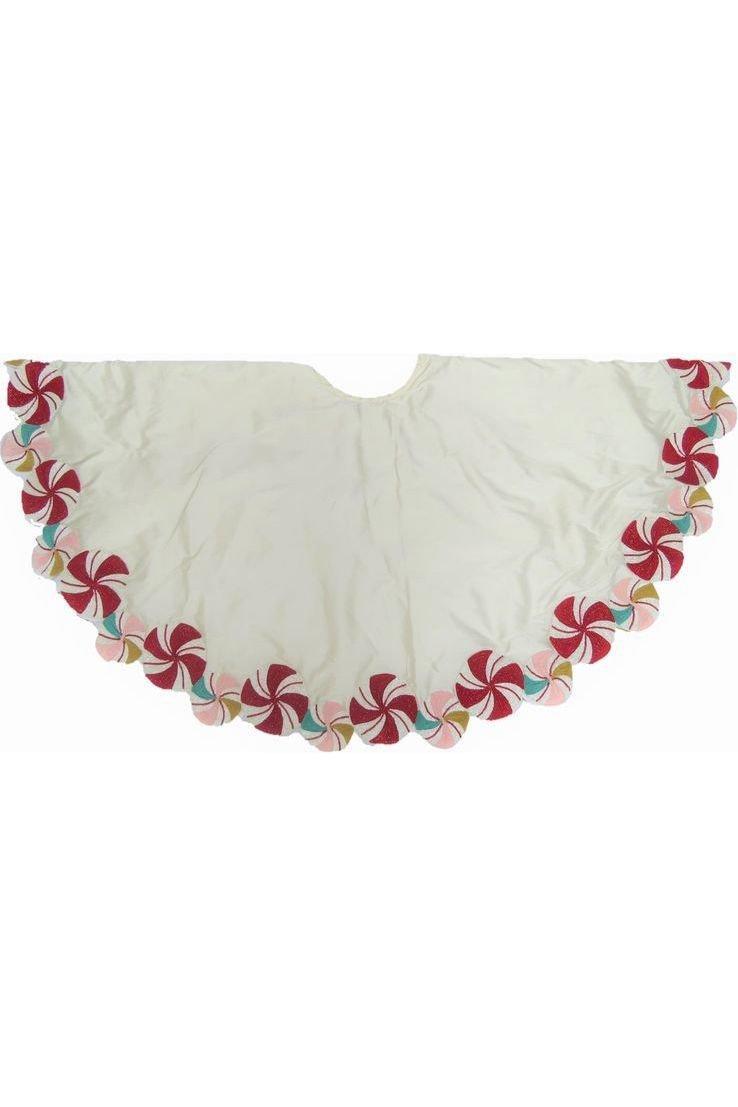 Shop For 60" Candy Swirl Hand Beaded Christmas Tree Skirt
