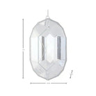6.5" Acrylic Oval Jewel Ornament: Clear