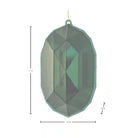 Shop For 6.5" Acrylic Oval Jewel Ornament: Emerald Green