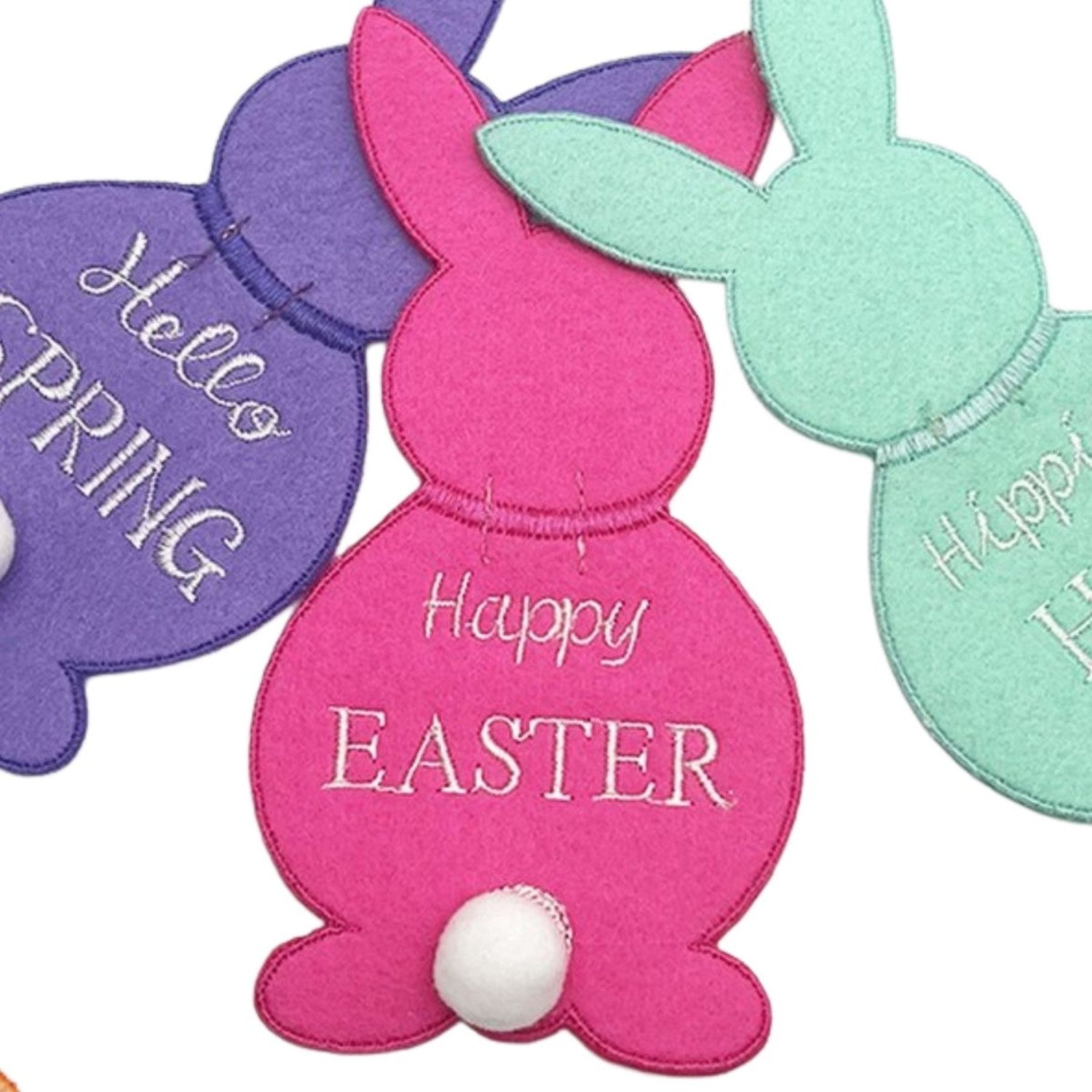 Shop For 6.5in Felt Embroidery Easter Rabbit Clips (Set of 3)