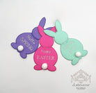 6.5in Felt Embroidery Easter Rabbit Clips (Set of 3)