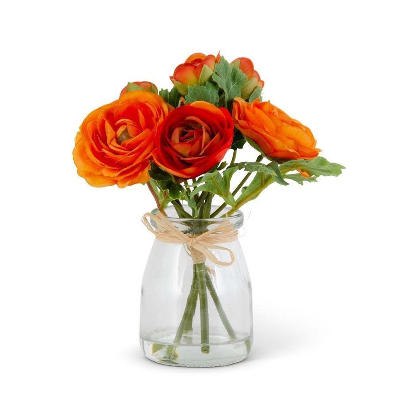 Shop For 6.75 Inch Orange Ranunculus in Vase