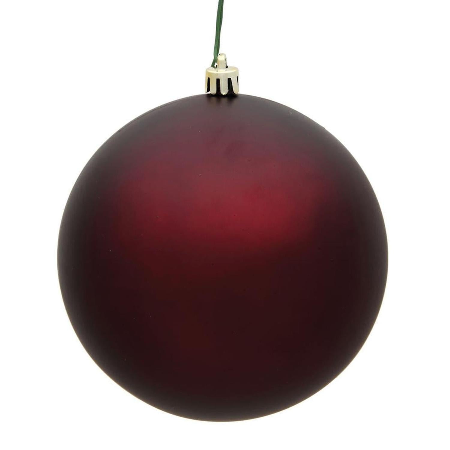 6in Burgundy Christmas Ornament Assortment (Set of 4)
