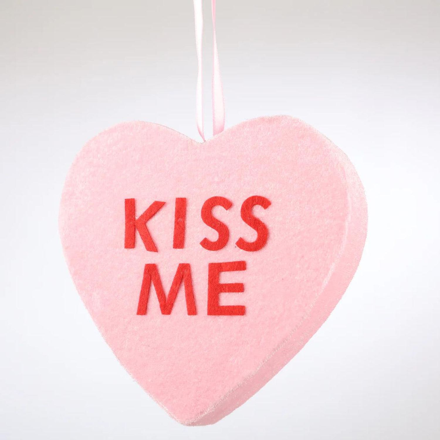 Shop For 6in Kiss Me Hanging Heart: Lt. Pink