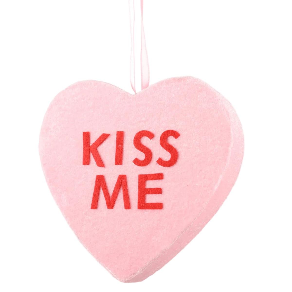 Shop For 6in Kiss Me Hanging Heart: Lt. Pink
