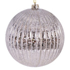 Shop For 6in Oat Shiny Lined Mercury Ball Ornament (4 pack)