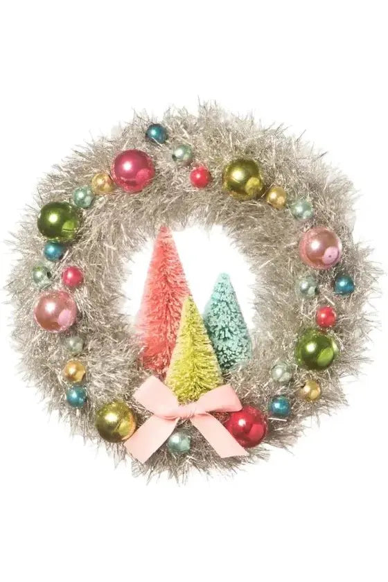 Shop For 7" Brights Tinsel Wreath Ornament