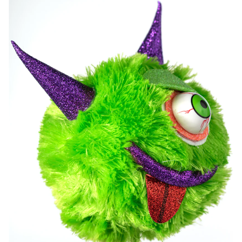 Shop For 7" Furry Monster Ornament: Green