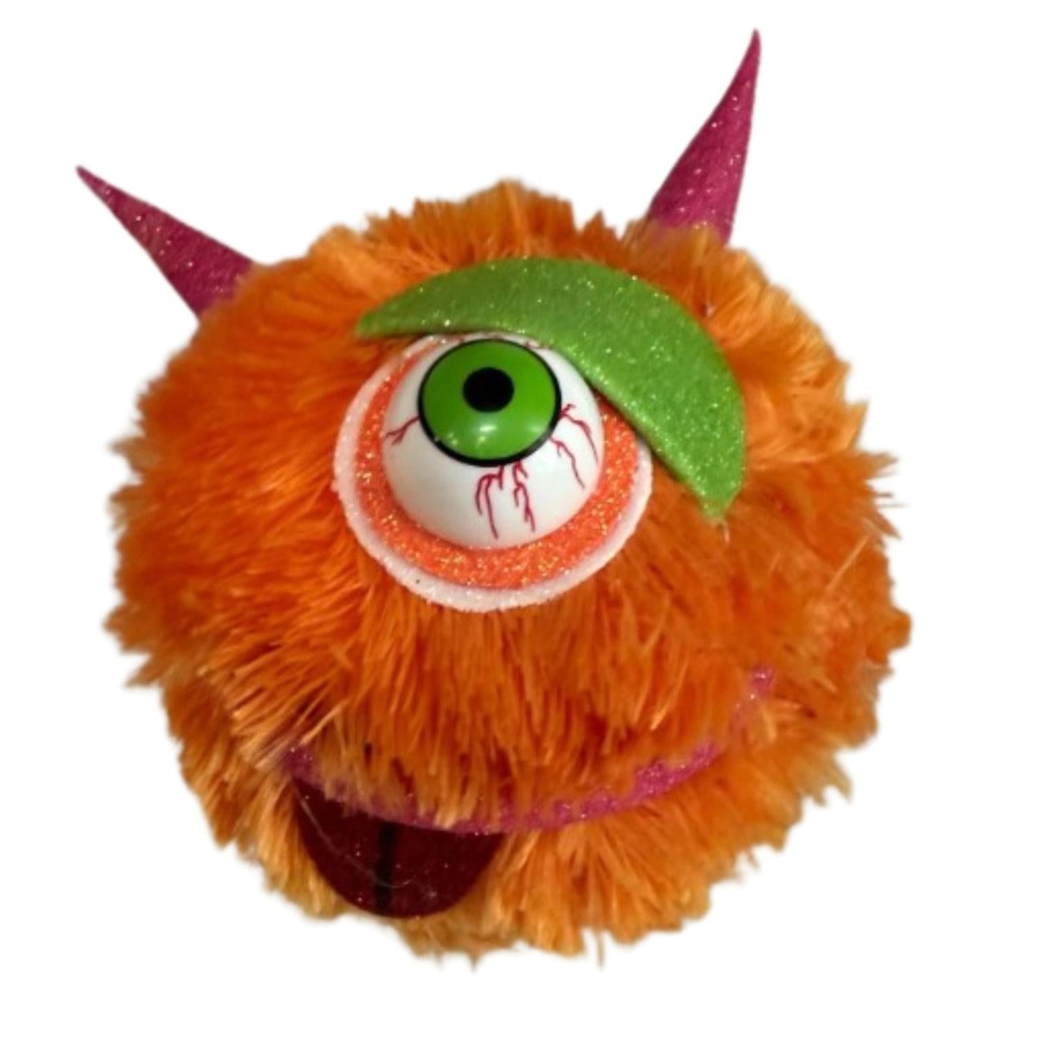 7" Furry Monster Ornament: Orange