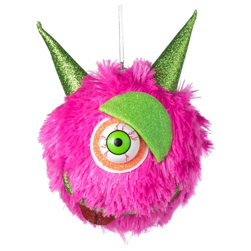Shop For 7" Furry Monster Ornament: Pink