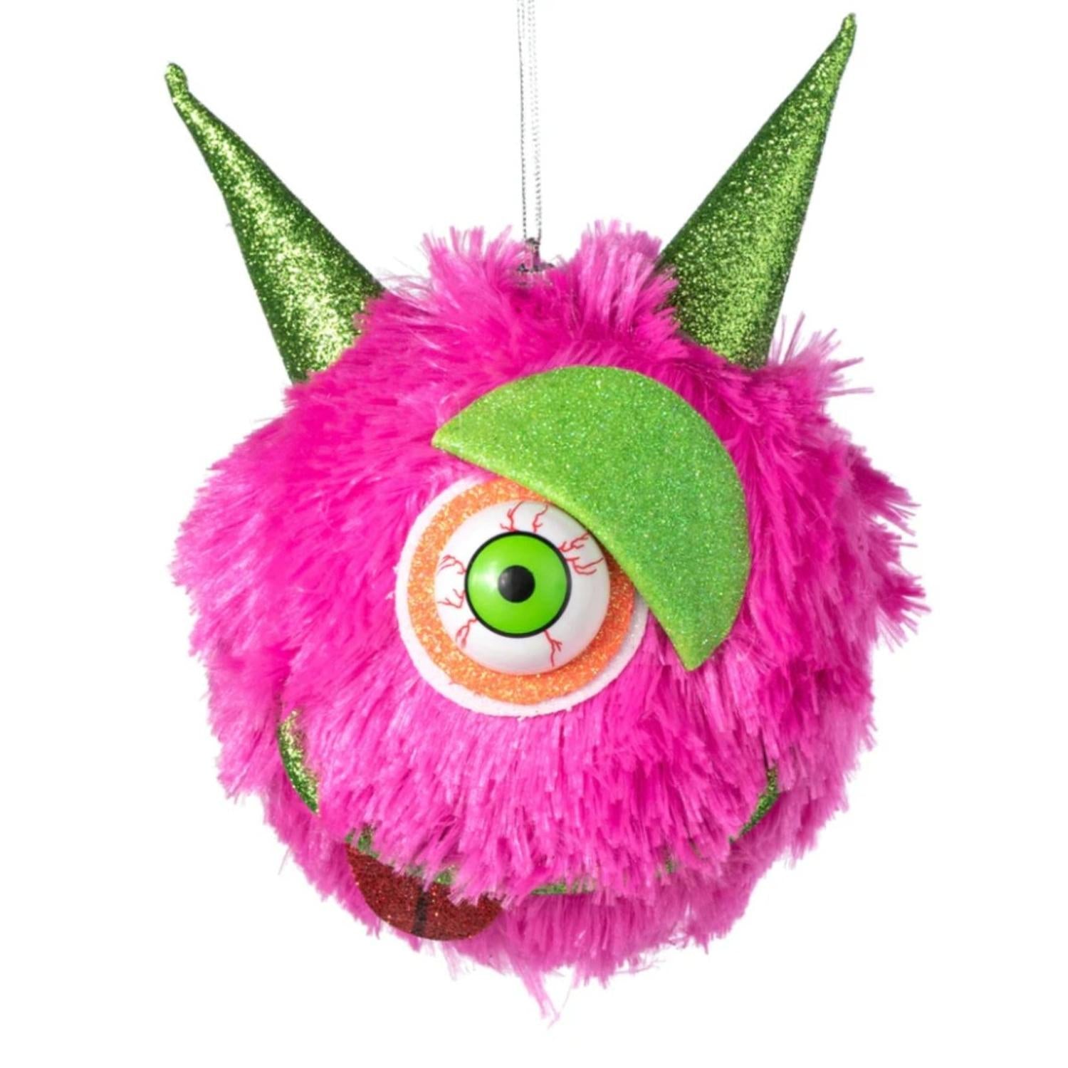 7" Furry Monster Ornament: Pink