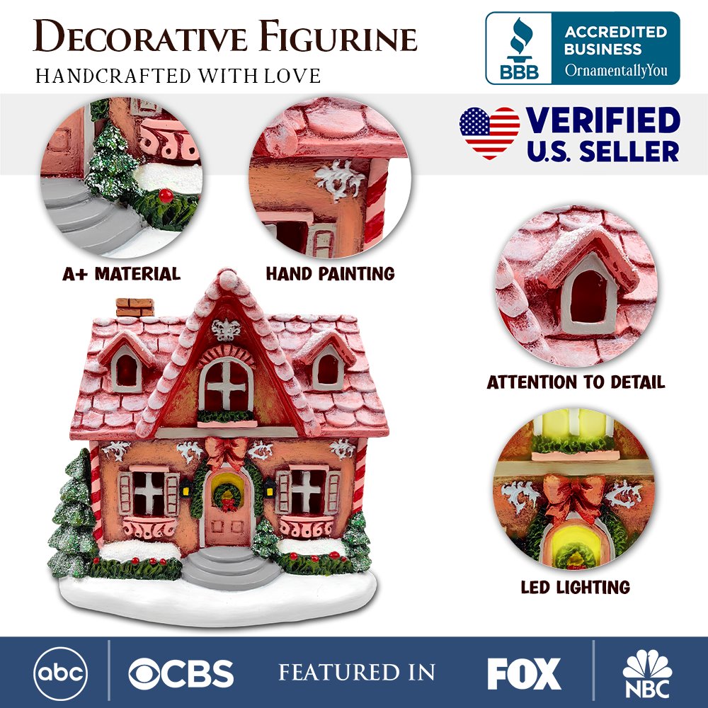 Shop For 7" LED Gingerbread Home Figurine