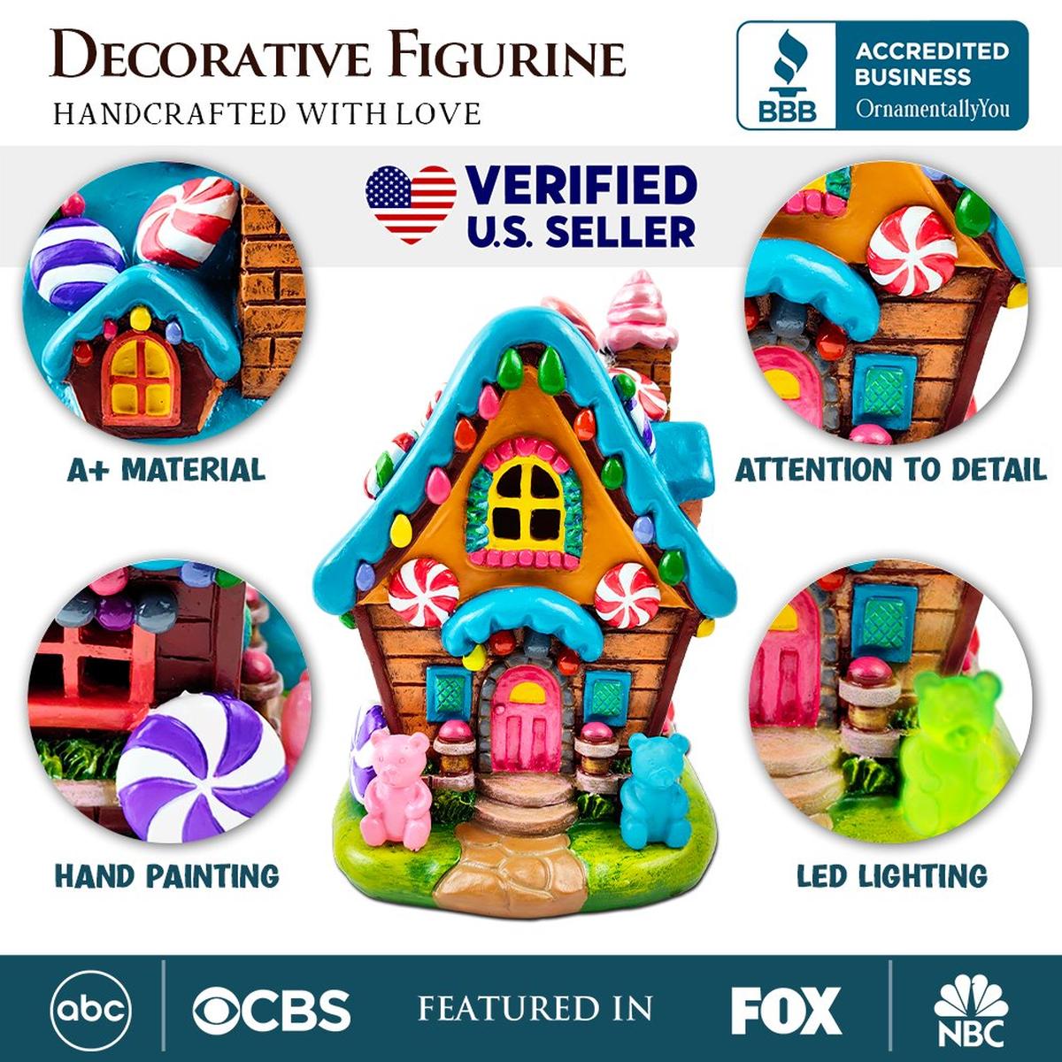 Shop For 7" LED Sugary Haven Candy House Figurine