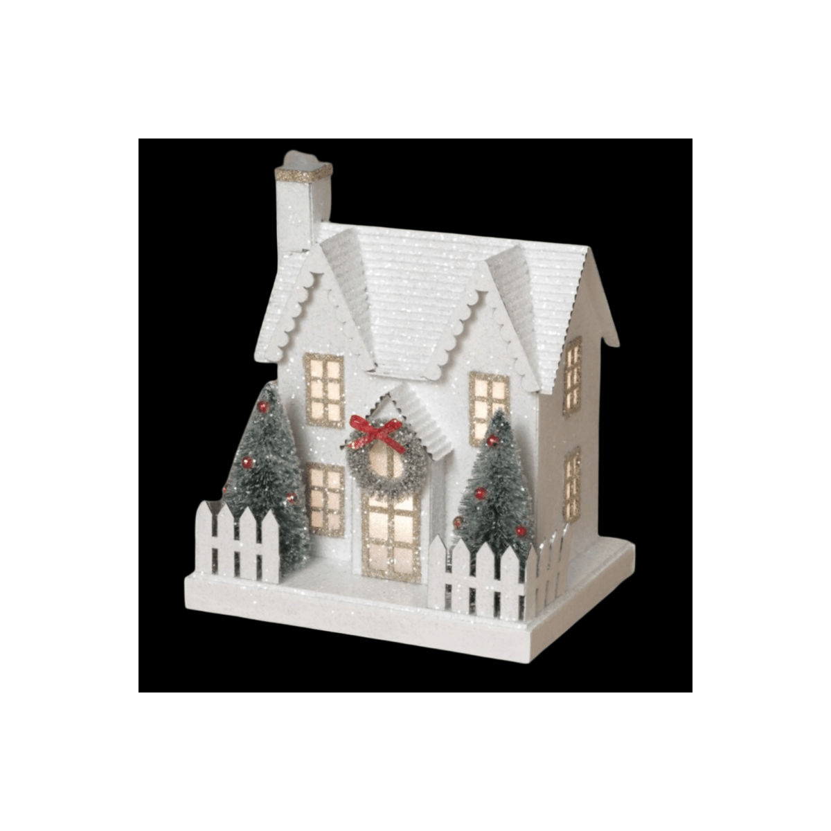 Shop For 7" Lighted Holiday House with Trees