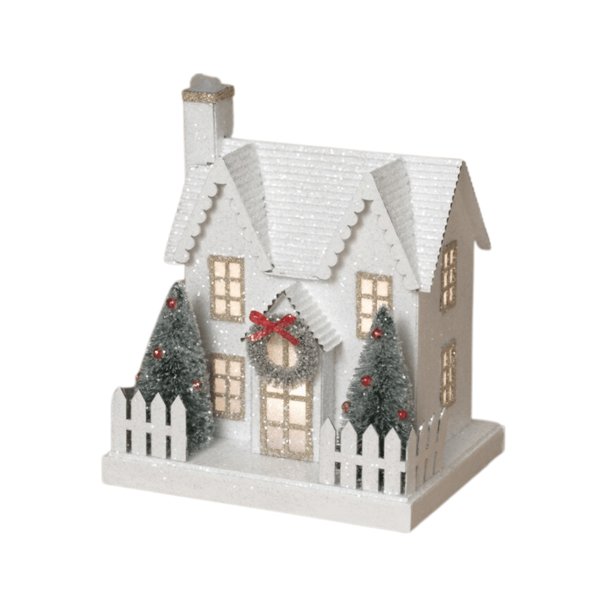 Shop For 7" Lighted Holiday House with Trees
