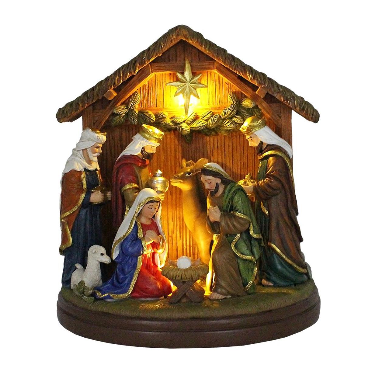 Shop For 7" Radiant Nativity Scene Statue Figurine