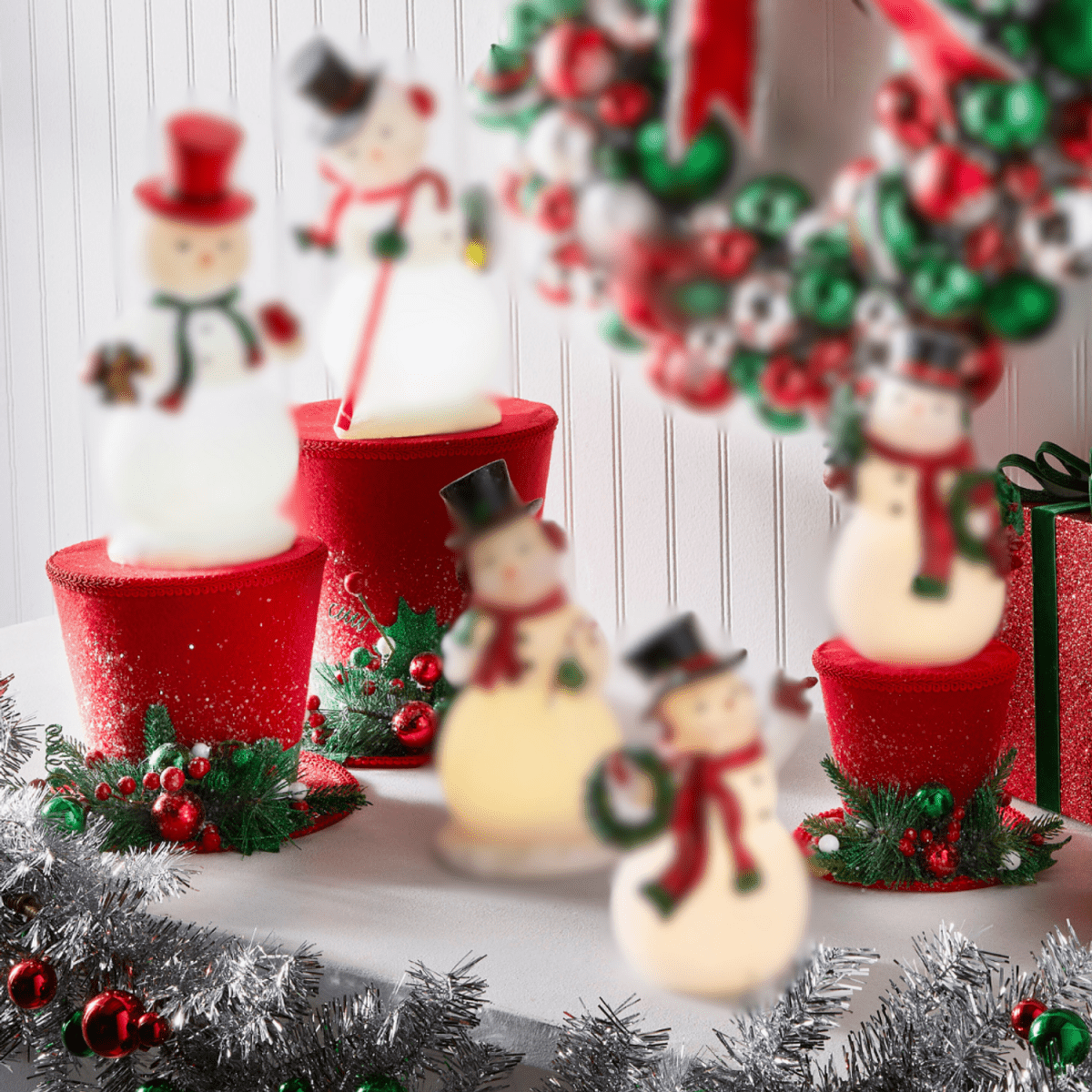 Shop For 7" Red Top Hat Ornament by Raz Imports