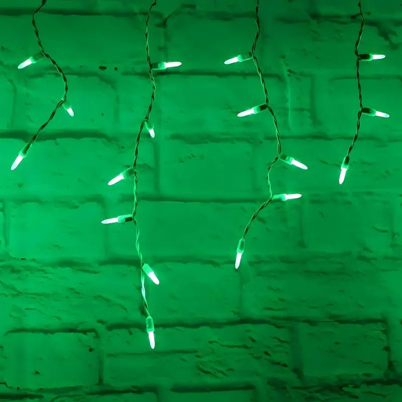 Shop For 70 M5 Green LED Icicle Lights