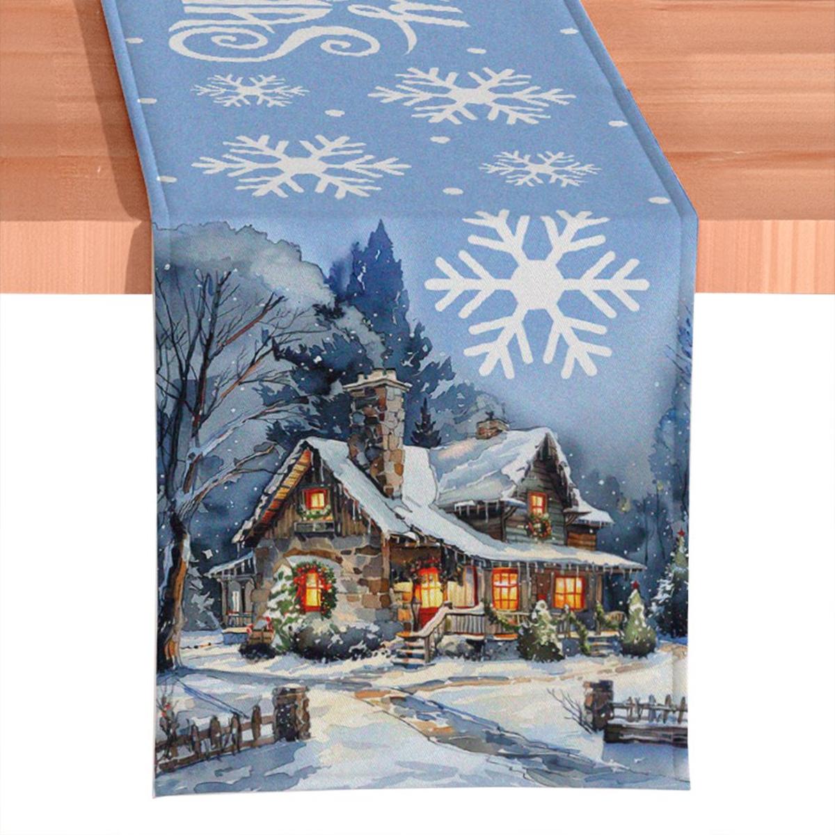 Shop For 72" Christmas Winter Cabin Table Runner
