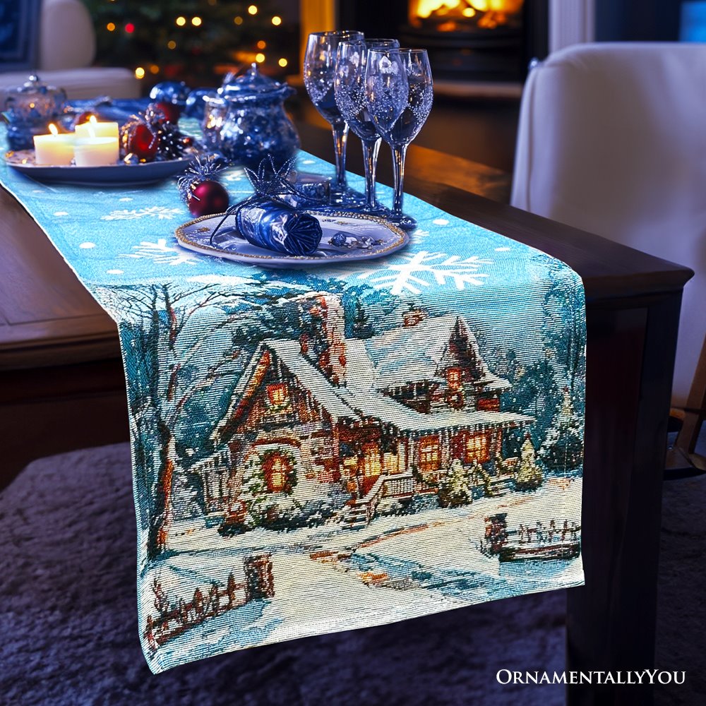 Shop For 72" Christmas Winter Cabin Table Runner