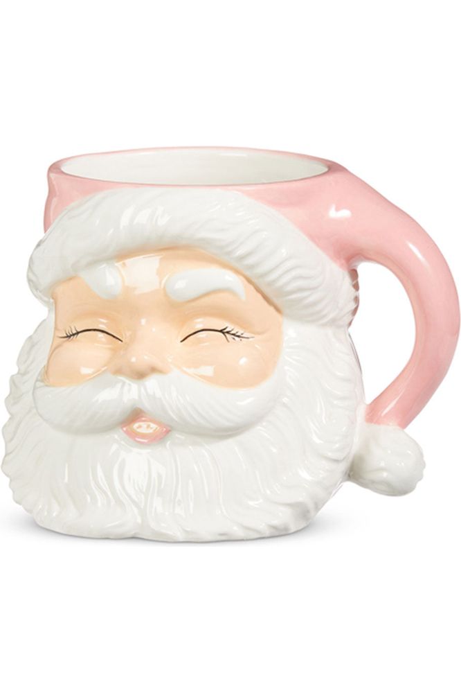 Shop For 7.5" Ceramic Pink Santa Mug Container