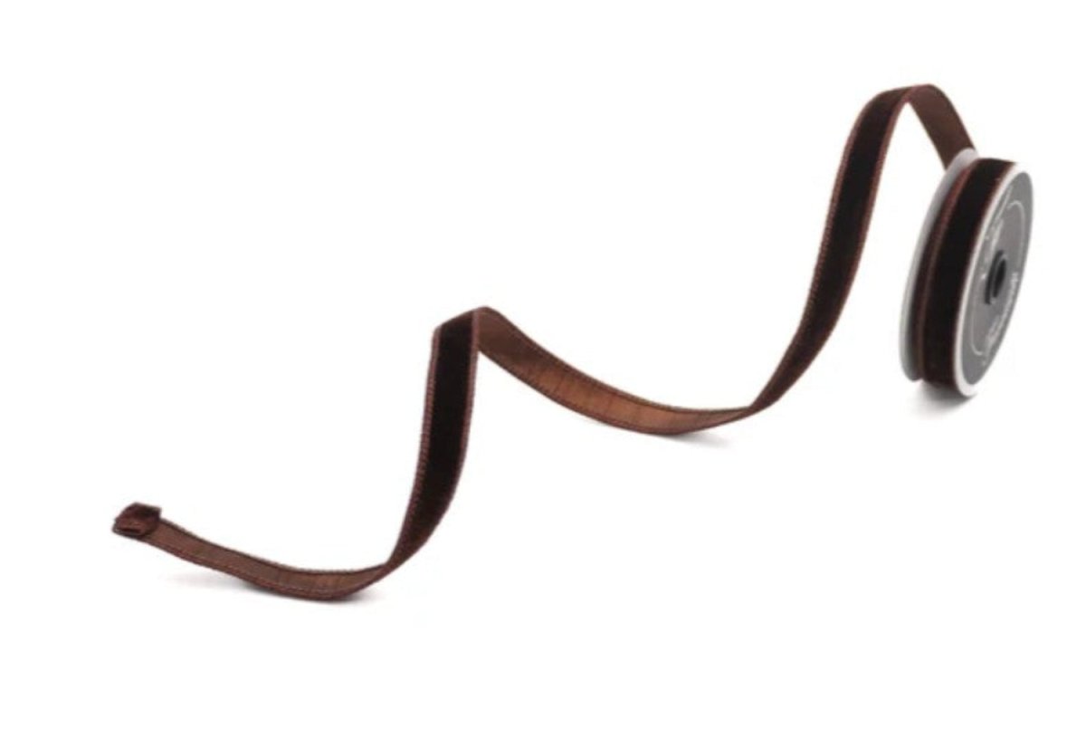 Shop For .75" Velvet Luster Ribbon: Chocolate Brown (10 Yards)
