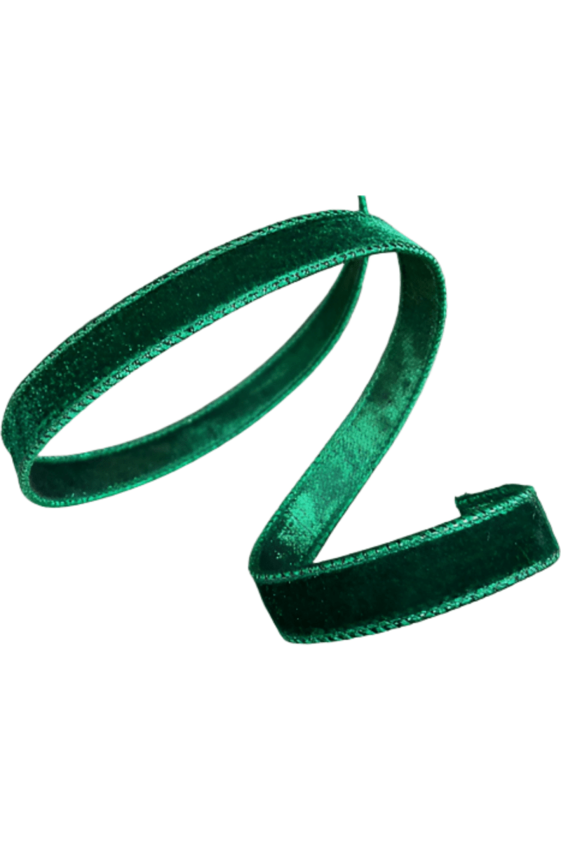 Shop For .75" Velvet Luster Ribbon: Emerald Green (10 Yards)