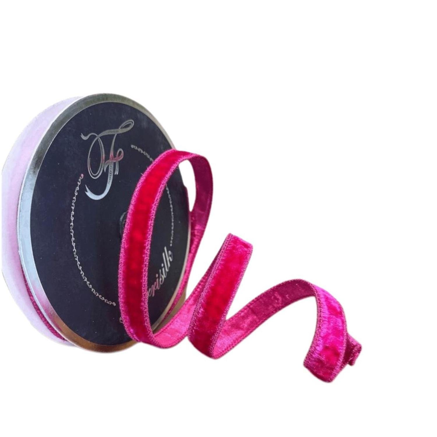 .75" Velvet Luster Ribbon: Hot Pink (10 Yards)