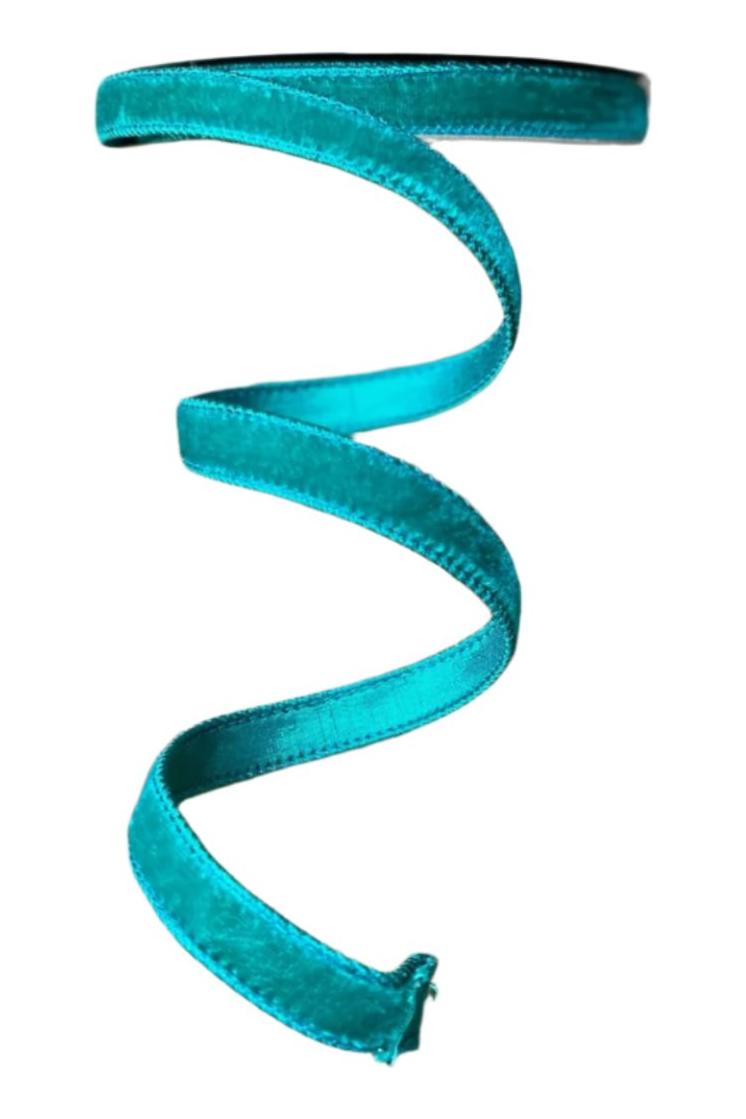 Shop For .75" Velvet Luster Ribbon: Teal (10 Yards)