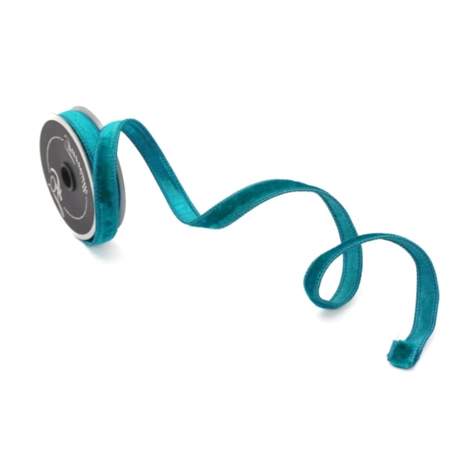 .75" Velvet Luster Ribbon: Teal (10 Yards)