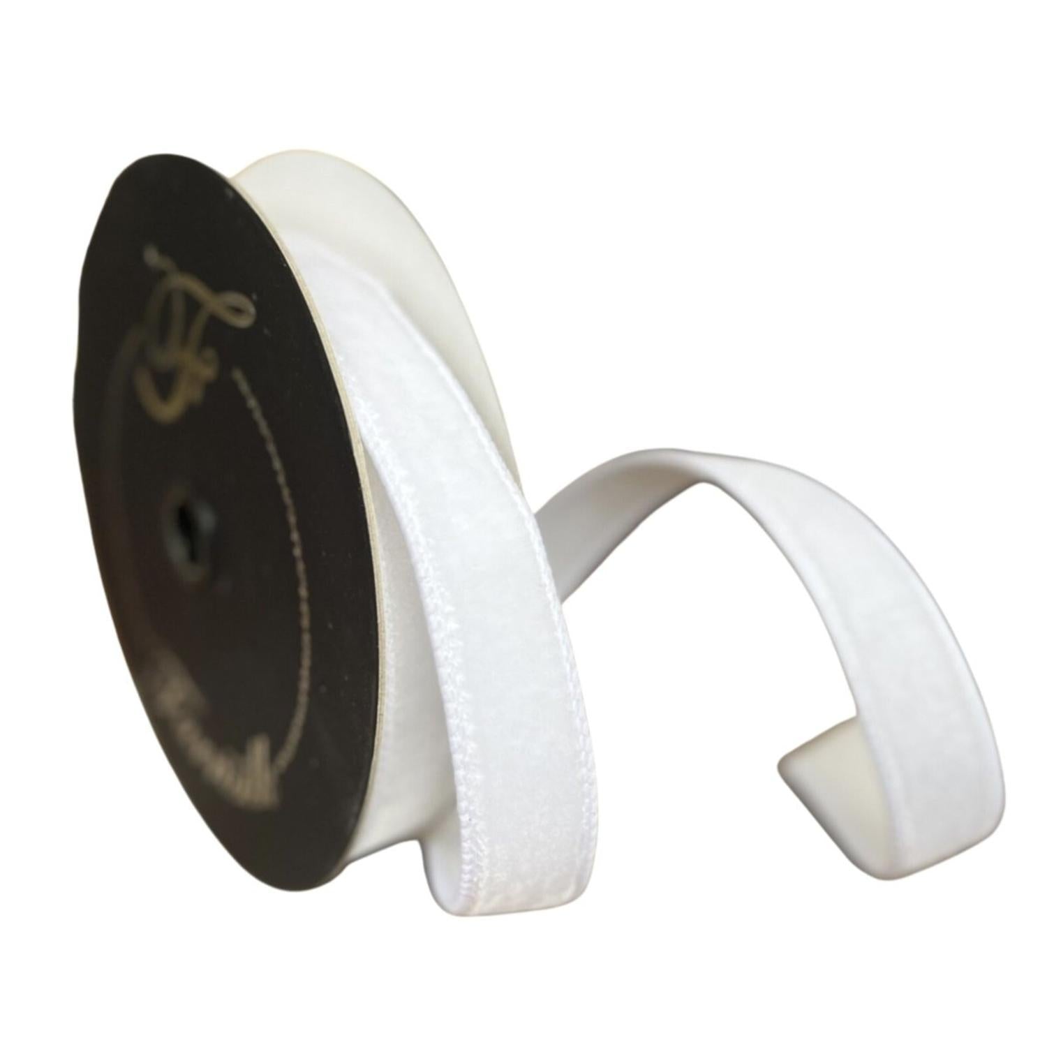 Shop For .75" Velvet Luster Ribbon: White (10 Yards)
