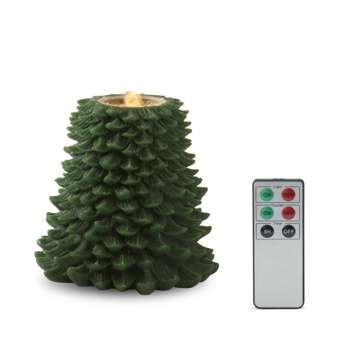 Shop For 7.75 Inch Green Christmas Tree LED Water Candle