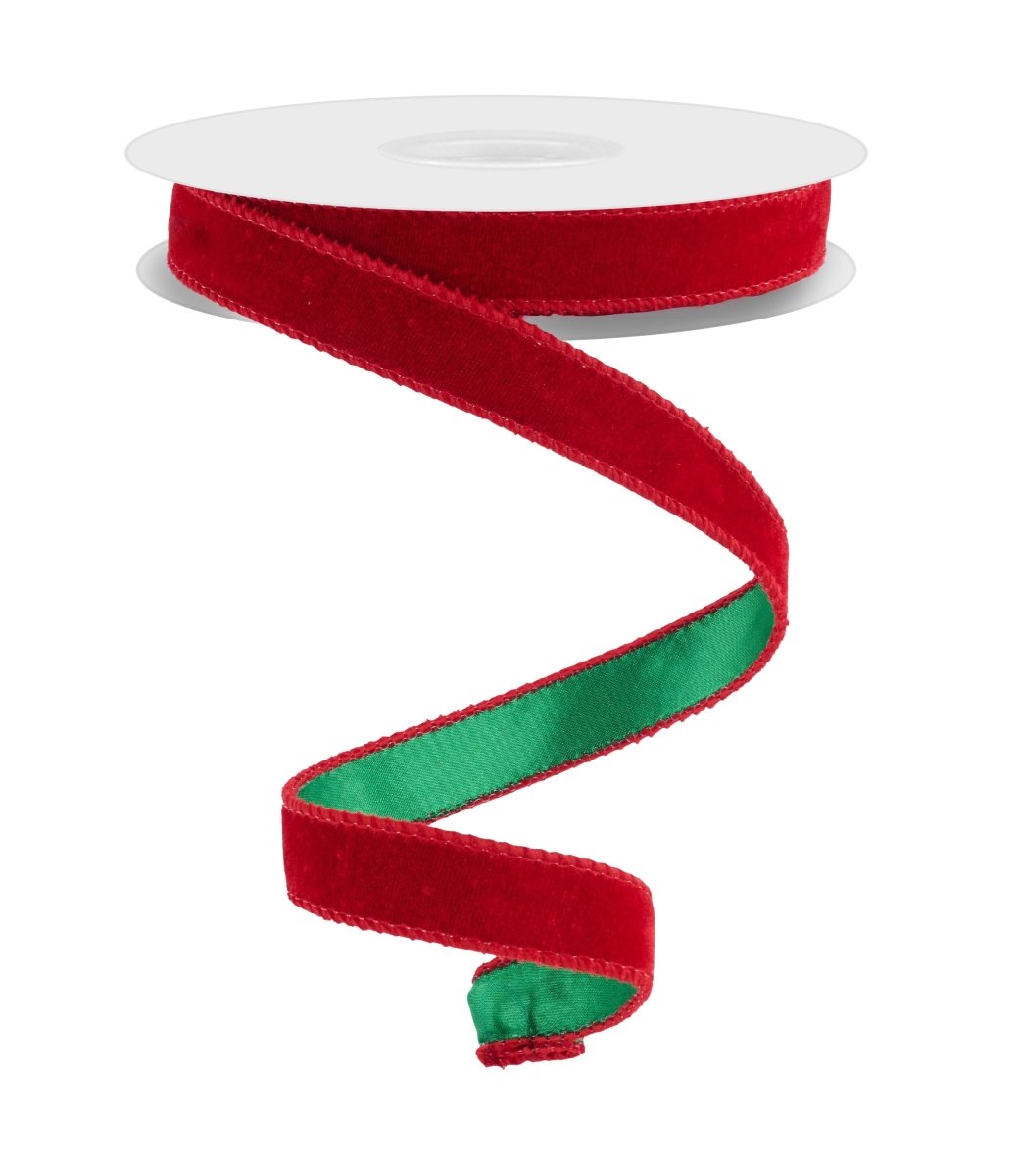 Shop For 7/8" Deluxe Velvet Satin Backing Ribbon: Red/ Green (10 Yards)