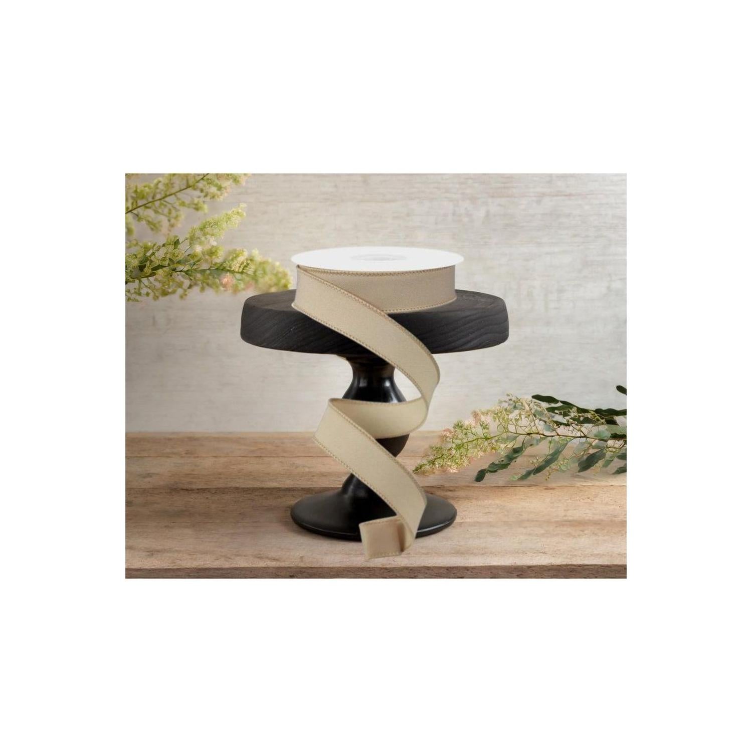 Shop For 7/8" Diagonal Weave Ribbon: Light Beige (10 Yards)