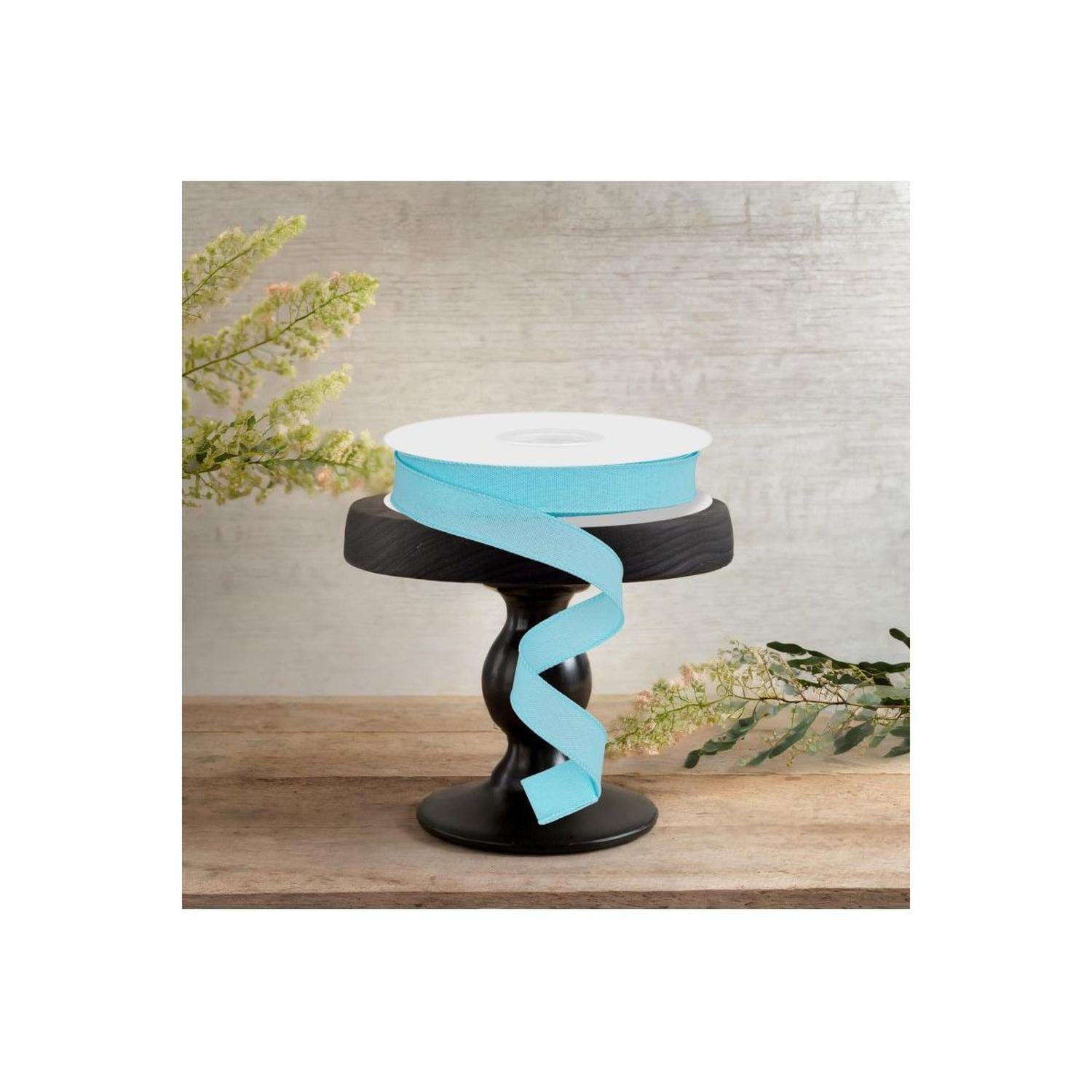 Shop For 7/8" Faux Burlap Ribbon: Ice Blue (25 Yards)