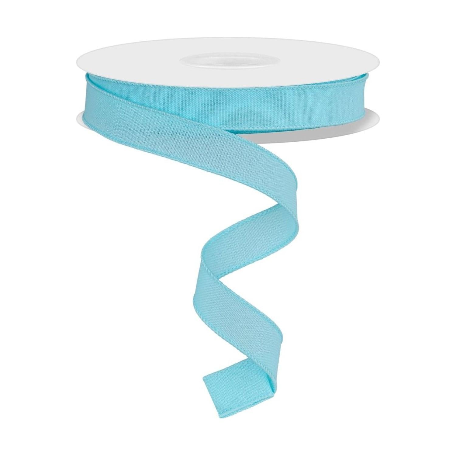 7/8" Faux Burlap Ribbon: Ice Blue (25 Yards)