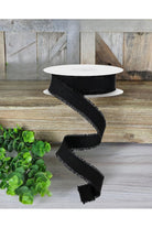 Shop For 7/8" Fuzzy Edge Ribbon: Black (10 Yards) at Michelle's aDOORable Creations