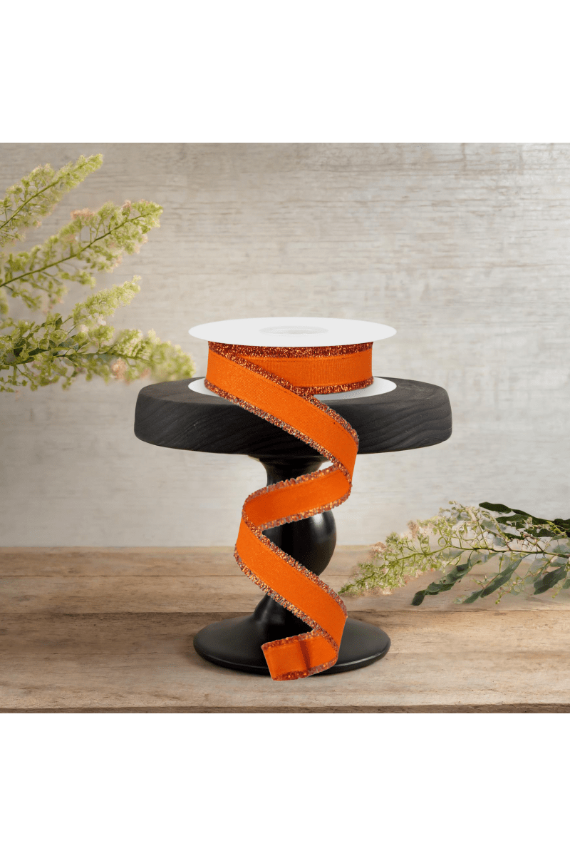 Shop For 7/8" Fuzzy Edge Ribbon: Orange (10 Yards)