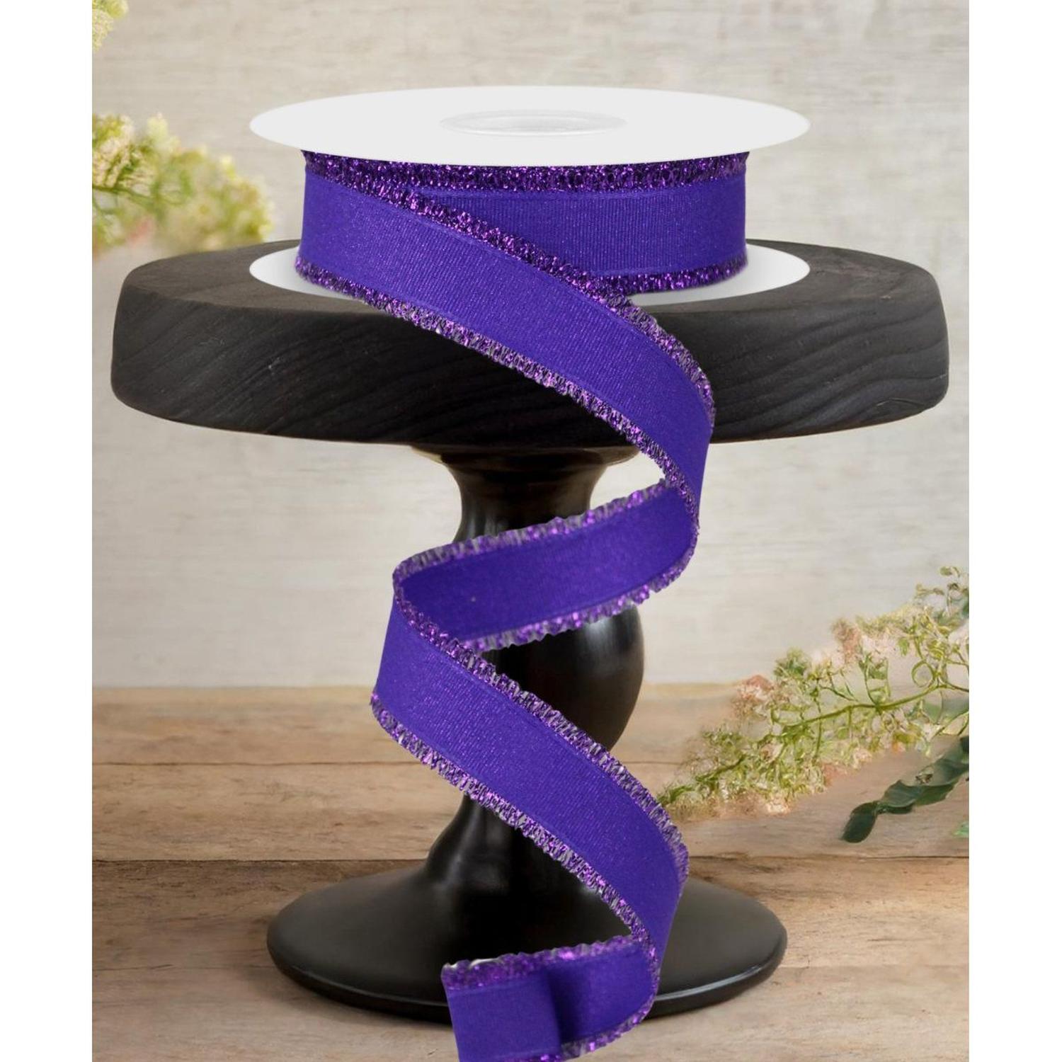 Shop For 7/8" Fuzzy Edge Ribbon: Purple (10 Yards)