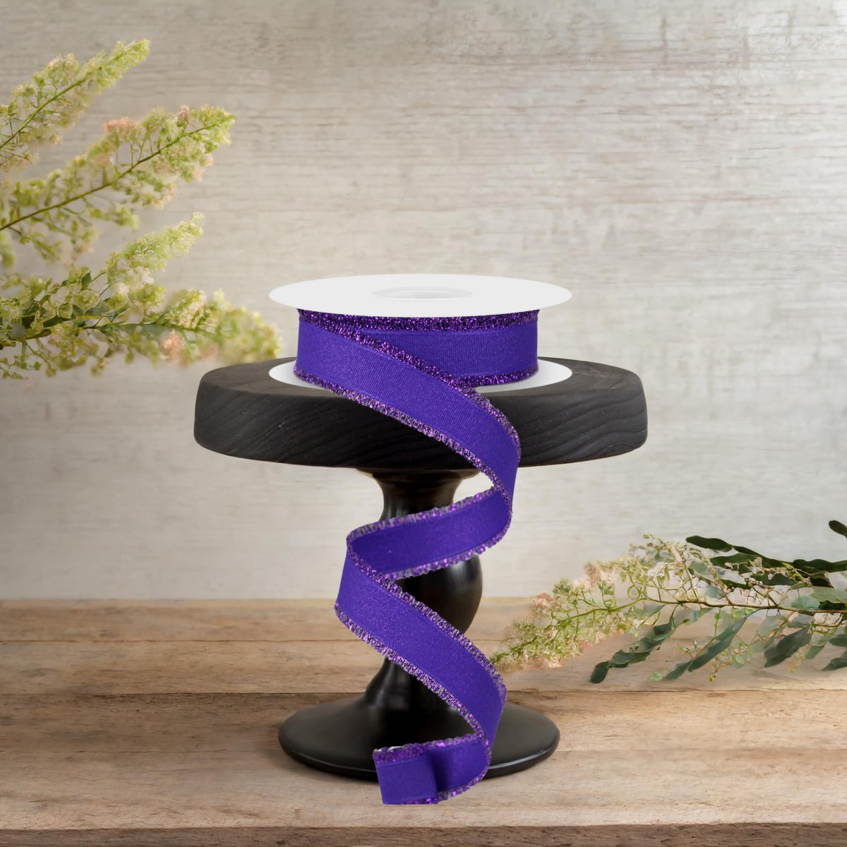 Shop For 7/8" Fuzzy Edge Ribbon: Purple (10 Yards)