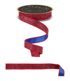 Shop For 7/8" Glitter Fused Ribbon: Red/Blue (10 Yards)