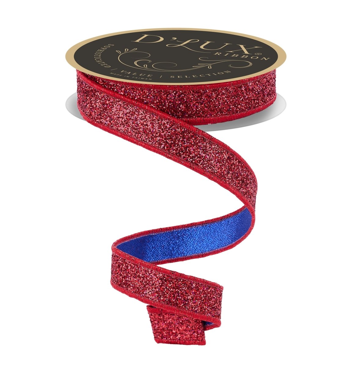 Shop For 7/8" Glitter Fused Ribbon: Red/Blue (10 Yards)