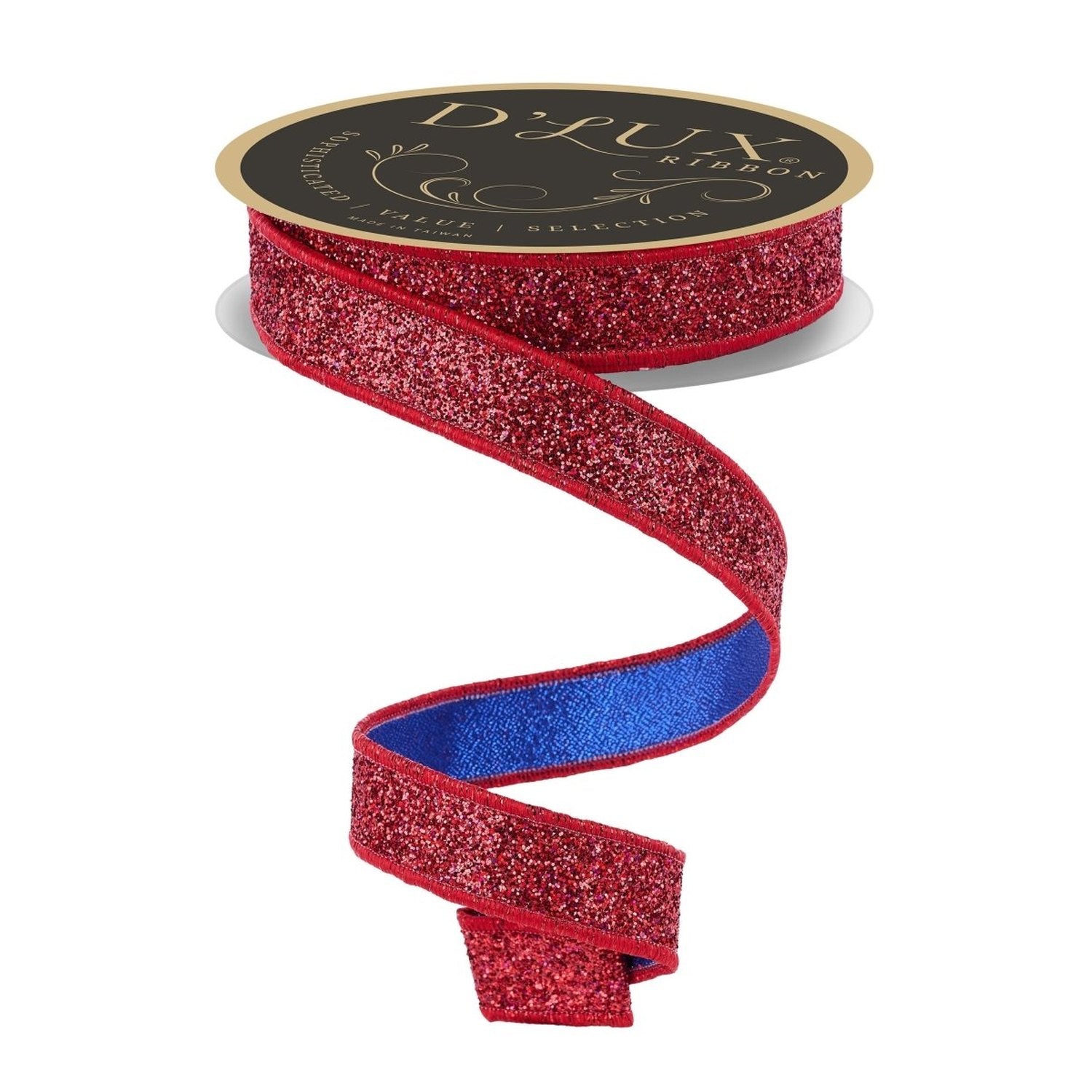 Shop For 7/8" Glitter Fused Ribbon: Red/Blue (10 Yards)