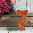 Shop For 7/8" Glitter Vertical Stripe Ribbon: Orange (10 Yards)